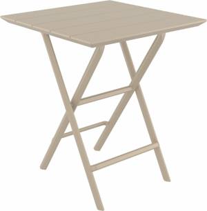 Стол пластиковый складной Helen Folding Table 60 бежевый 600х600х740 мм