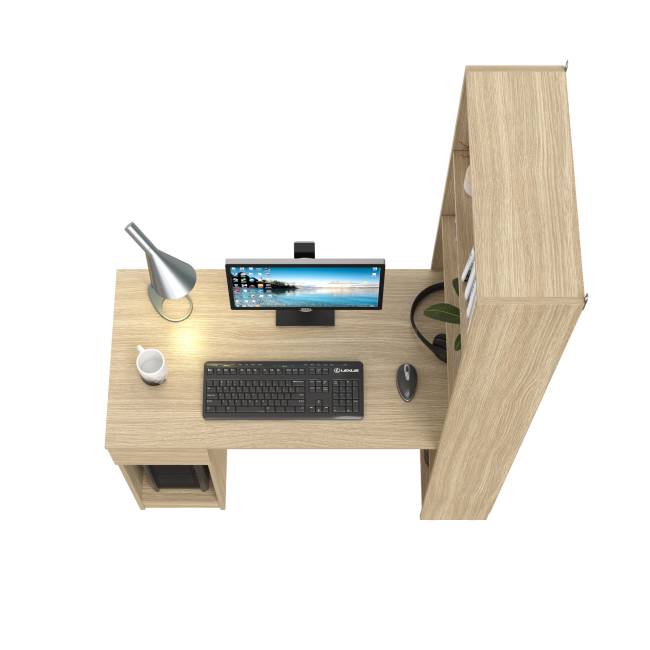 Компьютерный стол со стеллажом открытым Лайт 10.01 цвет плэйн Компьютерный стол со стеллажом открытым Лайт 10.01 цвет плэйн