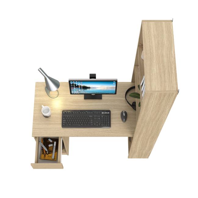 Компьютерный стол со стеллажом открытым Лайт 10.01 цвет плэйн Компьютерный стол со стеллажом открытым Лайт 10.01 цвет плэйн