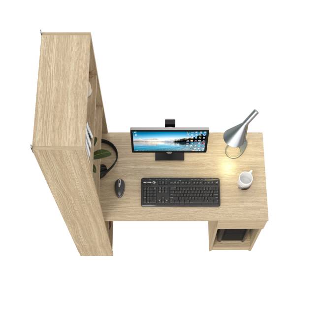 Компьютерный стол со стеллажом открытым Лайт 10.01 цвет плэйн Компьютерный стол со стеллажом открытым Лайт 10.01 цвет плэйн