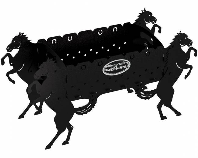 Мангал разборный "Кони", ST3, 2мм