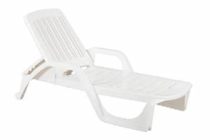 Лежак пластиковый Nilo white
